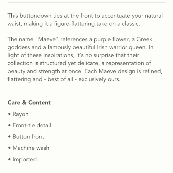 Anthropologie Flora buttondown shirt - Picture 6 of 6